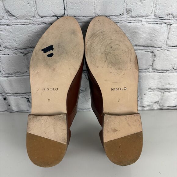 Nisolo Emma D'Orsay Oxford Loafers Shoes Slip On Flats Brandy Chestnut Womens 9 - Picture 14 of 14